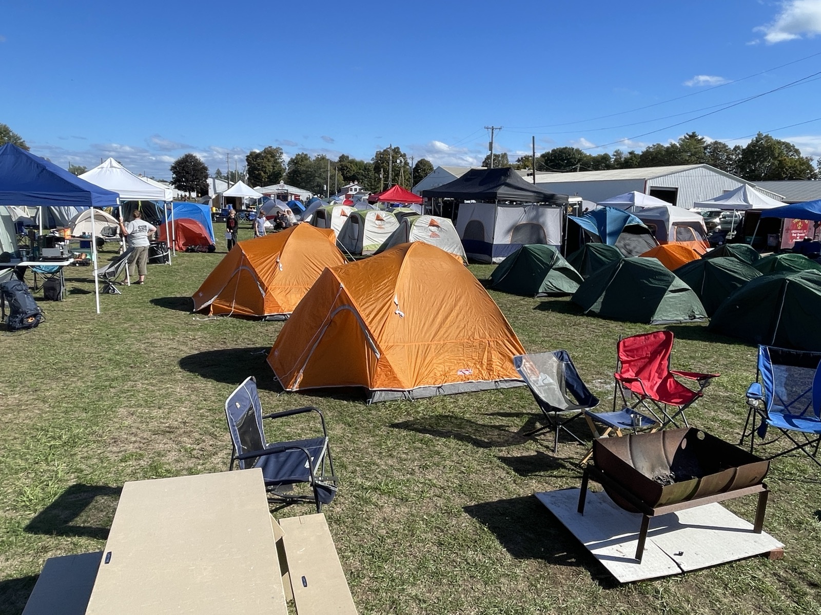 Tents set up at a regional Scouting camporee.